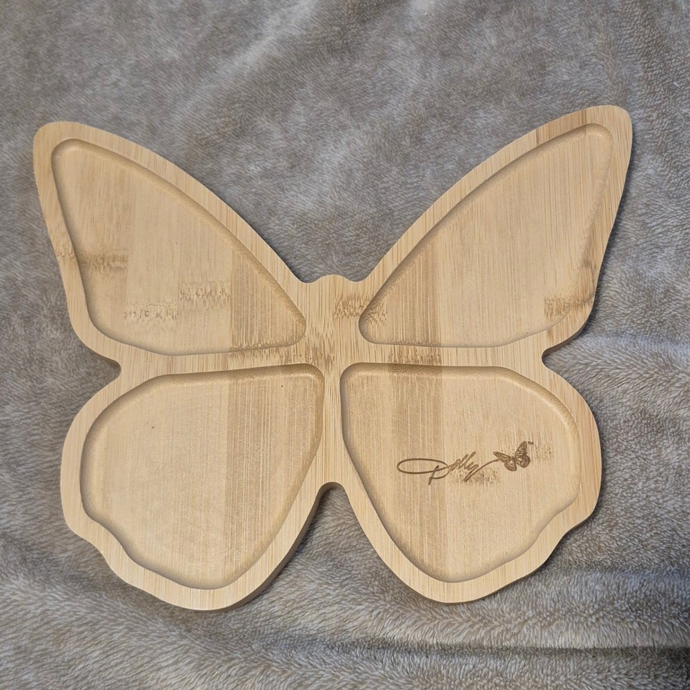 Dolly Parton Butterfly Bamboo Tray